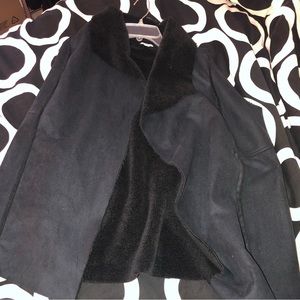 Women’s Faux Suede & Faux Shearling Lined Vest- size large- $25